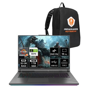 Asus Rog Strix G18 R9 8940hx 32gb 1tb Ssd Rtx5070/8gb 240hz 18" Wqxga Fdos Gaming Laptop G814pp