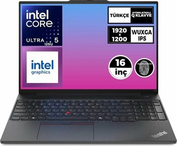Lenovo ThinkPad E16 Gen 2 Ultra 5 125U 16GB 512GB SSD 16" WUXGA FreeDOS Notebook