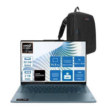 Lenovo Yoga Pro 7 14Akp10  Amd Ryzen Aı 7 350 32Gb Ram 2Tb Ssd 14.5" 3K (2944X1840) Oled 1000Nıts Freedos Taşınabilir Bilgisayar Yg83kg000gtrf04+Z