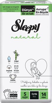 Sleepy Natural Bebek Bezi Junior 5 Numara 11-18 Kg 14 Adet