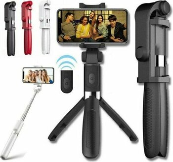 Selfie Stick L01 Bluetooth Kumandalı Selfie Çubuğu Tripod Monopod (4887)