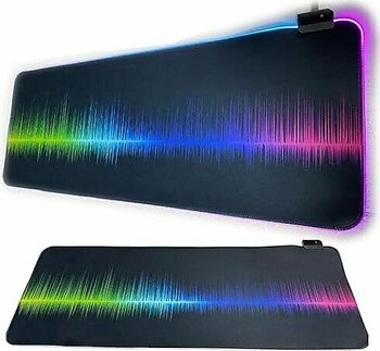 Aksesuarcı 80x30cm Büyük Boy Xxl Resimli Desenli Mousepad Rgb Led Işıklı Gaming Gamer Oyuncu Mouse Pad (FREKANS)