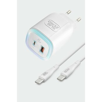 Subzero Xiaomi Mix Uyumlu SG100 30W Gece Lambali Dokunmatik LED Hizli Sarj Aleti + Kablo - Beyaz