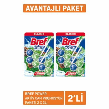 Bref Power Aktif Wc Blok Çam Pro Paketi 2 x 100 G