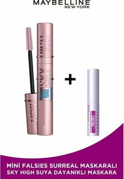 Maybelline New York Lash Sensational Sky High Waterproof Maskara Mini Falsies Surreal Maskara Hediyeli - Black
