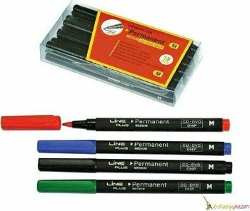 Lıneplus S/Siyah Permanent Kalem 12'Li