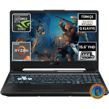 Asus Tuf Gaming A15 FA506NC-HN050A12 Ryzen5 7535HS 64GB 512SSD+1TBSSD RTX3050 15.6" Fullhd Freedos Taşınabilir Bilgisayar-CNT013