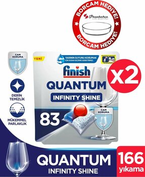 Finish Quantum Infinity Shine 166 Kapsül Bulaşık Makinesi Deterjanı
