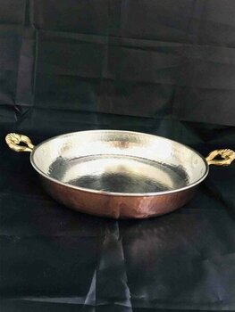 Zinnun Bakır Yumurta Tavası/sahanı 23 cm (Kalın/ağır)