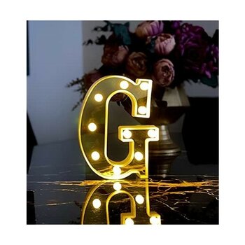 Expresstore 3D Işıklı LED Harf Dekoratif Aydınlatma Büyük Boy G - Option-1 - 0 - Siyah - 1 Adet
