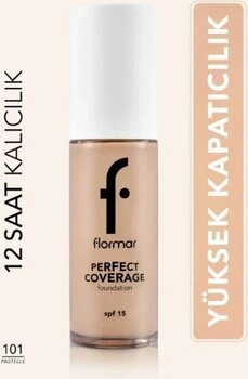 Flormar Perfect Coverage 101 Pastelle SPF 15 30 ML Fondöten