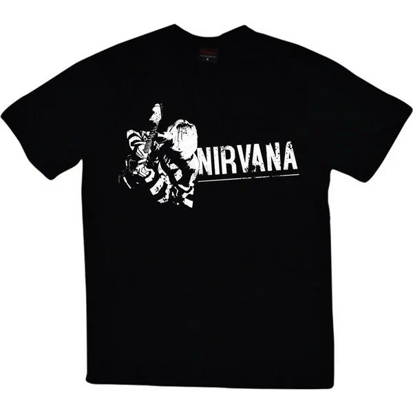 Stonedfame Nirvana Baskılı Siyah Bisiklet Yaka Kısa Kol XS T-Shirt