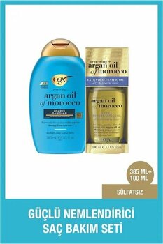 Ogx Extra Güçlü Nemlendirici Ve Canlandırıcı Argan Oil Of Morocco Şampuan 385 Ml+yağ 100 Ml