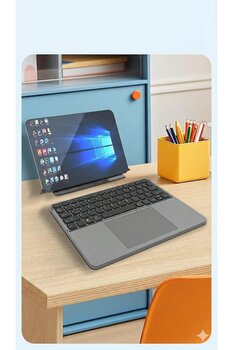 Touchpadli Katlanabilir Bluetooth Klavye Kılıflı Taşınabilir Ofis Klavyesi