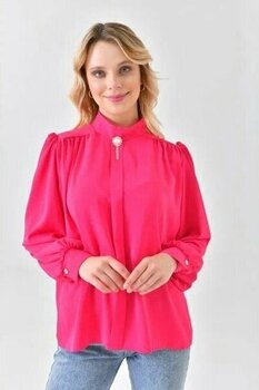 İroni Ön Patlı -3044-1454 Fuşya M Bluz