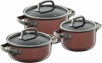 WMF Fusiontec Seramik İndüksiyon Tabanlı 6 Parça Quartz Tencere Seti - Pembe