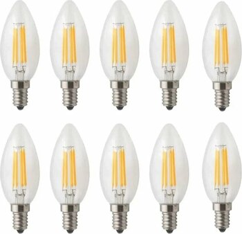 LAMBAM 10 Adet 4 Watt E-14 Led Avize Ampulü Günışığı