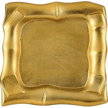 Vitale Gold Dekoratif Kare Tepsi Altın 31*31*4 cm