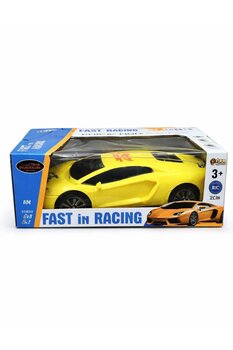 NASYONEL TOYS Oyuncak Spor Araba | Fast in Racing Sarı Model Araba Çocuk Oyuncağı