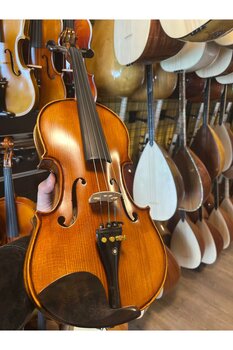 Swing Sv-444 Model 4/4 Boy Ful Abanoz Aksamlı Masif Keman Seti Sv-444