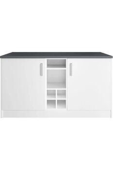 Tdesigno Helios Mutfak Alt Modül 2 Kapaklı -150 Cm Beyaz-tezgah Dahil