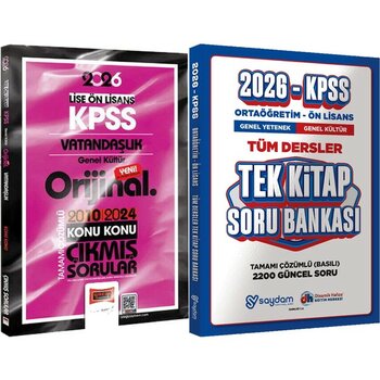 2026 Kpss Lise-Önlisans Vatandaşlık Orijinal 2010-2024 Konu Konu Çıkmış + Ortaöğretim Ön Lisans Tek Kitap Soru