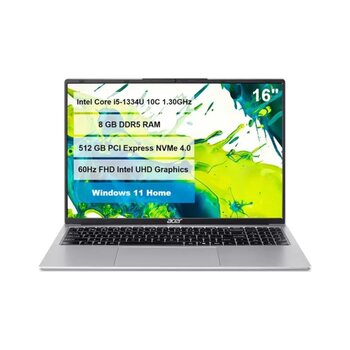 Acer Aspire Lite Al16-54p-51rz Nx.d72ey.001 I5-1334u 8 Gb 512 Gb Ssd 16" W11h Dizüstü Bilgisayar