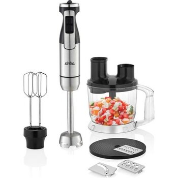 Sinbo SHB-7531 Çok Fonksiyonlu El Blender Seti | Doğrayıcı, Çırpıcı ve Rende Aparatlı - Siyah - Inox