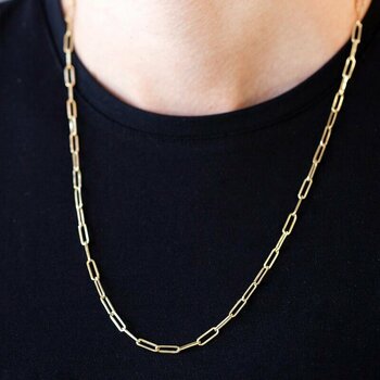 14 Ayar Altın Erkek Sarı Zincir Kolye 65 Cm