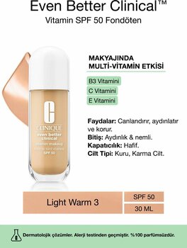 Clinique Even Better Clinical Vitamin Makeup SPF 50 Fondöten 30ml - Light Warm 3