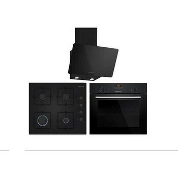 Profilo Elit Siyah Cam Ankastre Set Premıum Paket (FRMA234S + OE36K6P10D + DVK6J360)