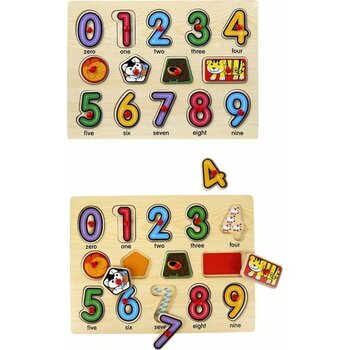 NessiWorld 130444 Ahşap Raptiyeli Puzzle Saat - Diğer