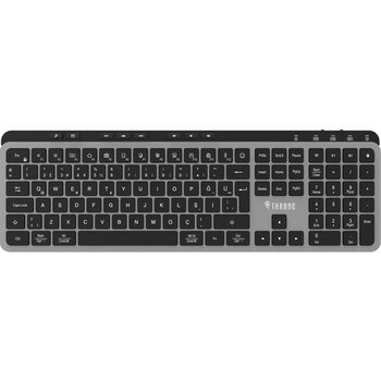 Skygo K1 Sessiz Switch 110+8 Multimedya Tuşlu Windows & Macos Uyumlu Premium Alüminyum-Metal Kablosuz Ofis Klavyesi (2.4ghz + Çift Bluetooth Profili)