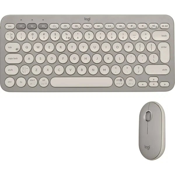 Logitech K380 + M350 Pebble Bej Bluetooth Klavye & Mouse Seti