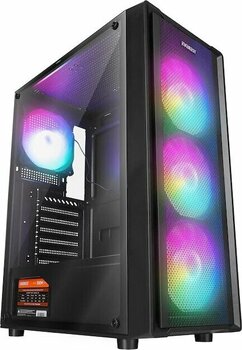 Everest Mıdıon Mesh Peak 350 W 4x120 Mm Fan Temperli Camlı Oyuncu Bilgisayar Kasası