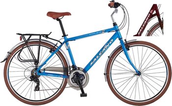 Salcano Sarajevo 700 Man VR V Fren 21 Vites 28 Jant Şehir Bisikleti Bordo Beyaz 19 Kadro