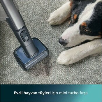 Philips Islak & Kuru Aqua Trio 9000 Seri Kablosuz Dikey Süpürge 0,30 L Toz Haznesi ile Güçlü Emiş Teknolojisi - Beyaz