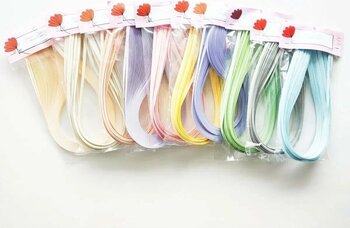 Neşeli 3 Pastel Renkli 5 mm Quilling Kağıt Seti