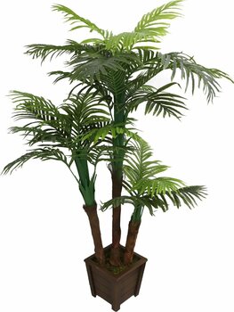 Yapay Çiçek Deposu 3 Gövdeli Areka Palmiyesi Yeşil 170 cm Yapay Ağaç