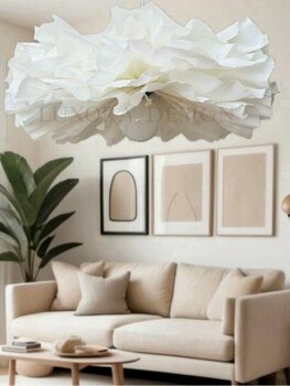 Beyaz Bohem Model Sarkıt Avize  -  Salon ,yatak Odası ve Çocuk Odası Için Şık Dekorasyon Aydınlatma - 1 - Ahşap