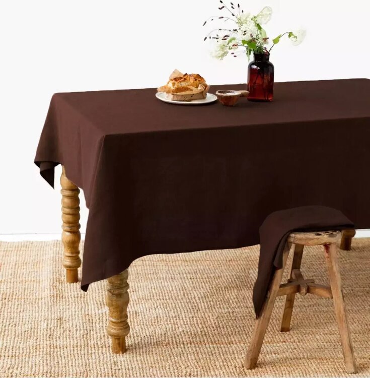 Wellstil Premium Koyu Kahve 110 x 160 cm Masa Örtüsü