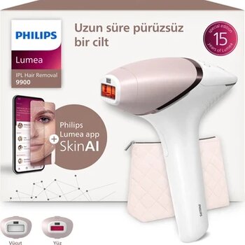 Philips Lumea 9900 Serisi Brı950/02 Ipl Tüy Alma, Skinaı Uygulama, Vücut Ve Yüz İçin 2 Başlık, Çanta
