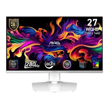 Msı Mag 272Qpw Qd-Oled X28 27 2560X1440 Wqhd 280Hz 0.03 Ms Hdmı Dp Type-C True Black 400 Freesync Qd-Oled Gaming Monitör