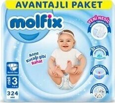 Molfix 3 Numara Midi 324'Lü Bebek Bezi