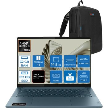 Lenovo Yoga Pro 7 14ASP10  Amd Ryzen Aı 9 365 32GB Ram 512GB SSD 14.5" 3k (2944X1840) OLED 1000NITS WIN11HOME Taşınabilir Bilgisayar YG83LX000LTRH0...