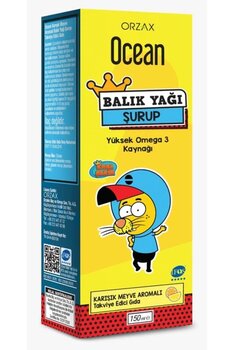 Orzax Ocean Şurup Balık Yağı Karışık Meyve 150 Ml