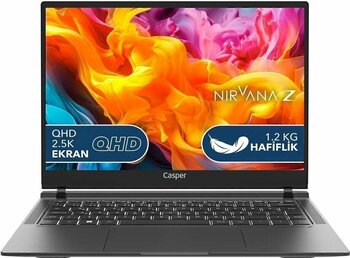 Casper Nirvana Z100 Oniks Siyah Intel Core i7-1355U 16 GB RAM 500GB NVMe SSD FreeDOS Dizüstü Bilgisayar