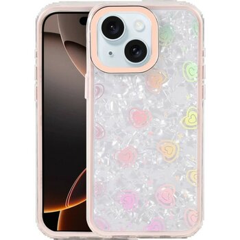 Apple iPhone 15 Lumi Desenli Kapak - Pembe - 1 - Renkli