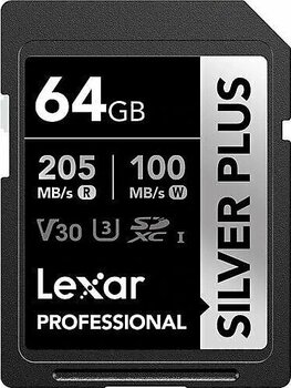 Lexar Professional Silver Plus LSDSIPL064G UHS-I U3 V30 64 GB Hafıza Kartı