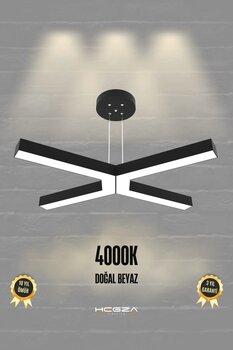 Hegza Lighting Bambıno Siyah Doğal Beyaz Led Avize
